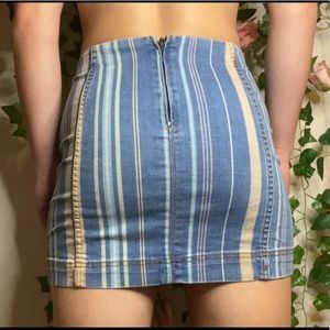Multi Colored Jean Skirt